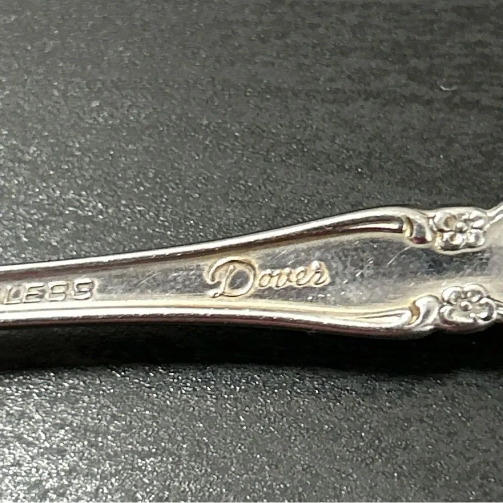 Oneida Cube Stainless Dover Teaspoon 6” & Butter Knife 6 3/4”